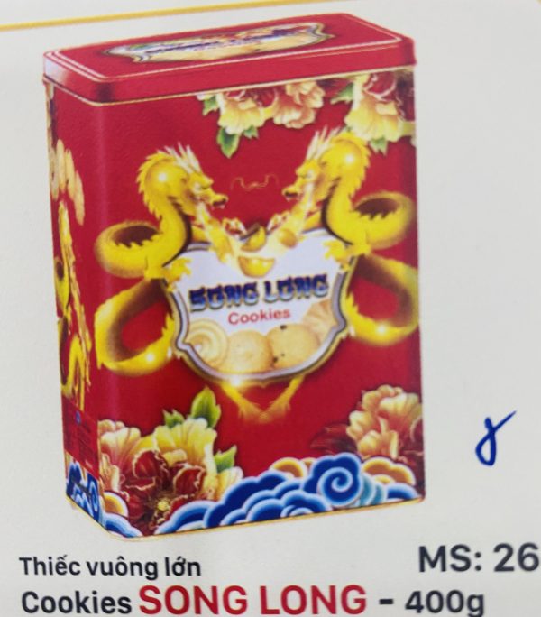 Bánh Quy SONG LONG hộp thiếc 400g