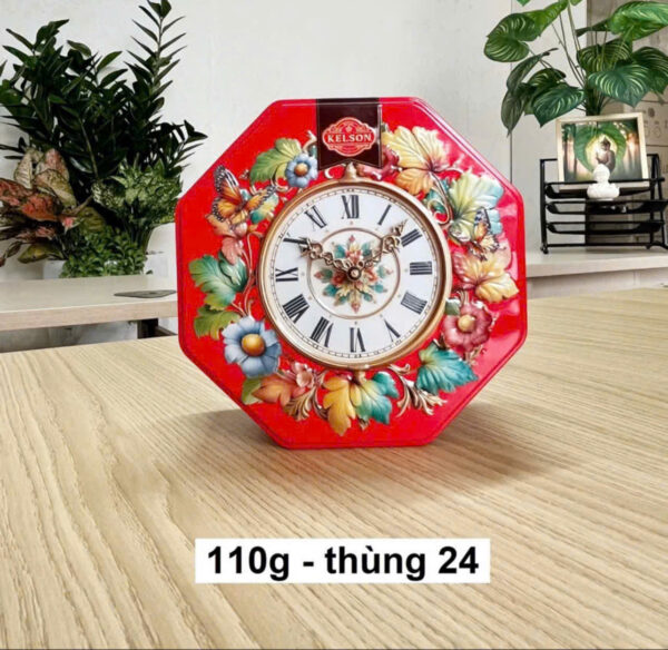 Socola bọc hạnh nhân Ý Kelson Tiramisu (Hộp thiếc hoa & đồng hồ 110gr) - Hình ảnh 4