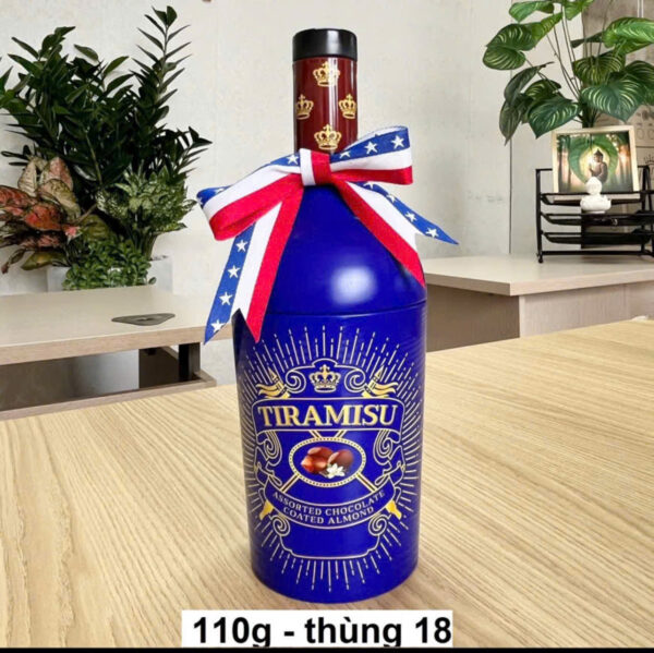 Socola bọc hạnh nhân Ý Kelson Tiramisu (Hộp chai rượu 110gr) - Hình ảnh 2