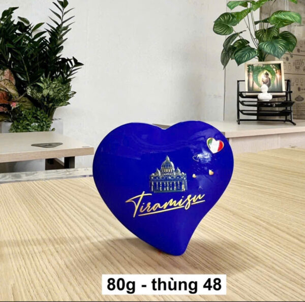 Socola bọc hạnh nhân Ý Kelson Tiramisu (Hộp trái tim 80gr) - Hình ảnh 3