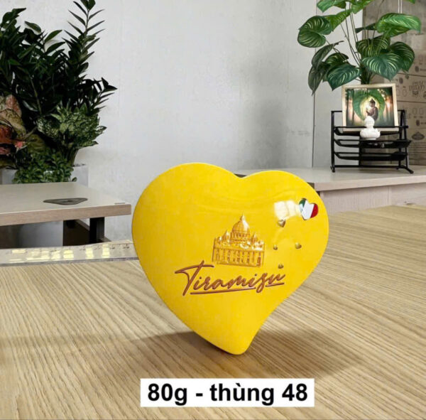 Socola bọc hạnh nhân Ý Kelson Tiramisu (Hộp trái tim 80gr) - Hình ảnh 4