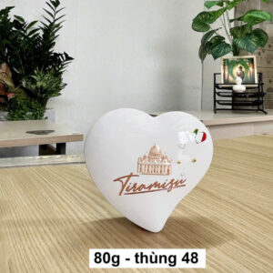Socola bọc hạnh nhân Ý Kelson Tiramisu (Hộp trái tim 80gr)