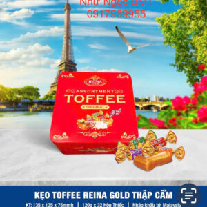 Kẹo bơ cứng hỗn hợp Reina Gold (Hộp thiếc vuông)