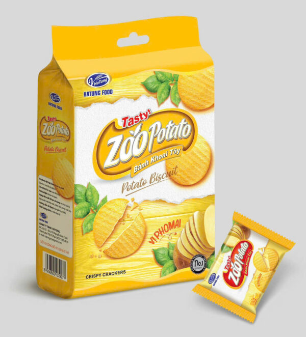 Bánh quy Cracker khoai tây giòn tươi Zoo Potato - Hộp 270g, gói 250g, nhiều vị - Hình ảnh 3