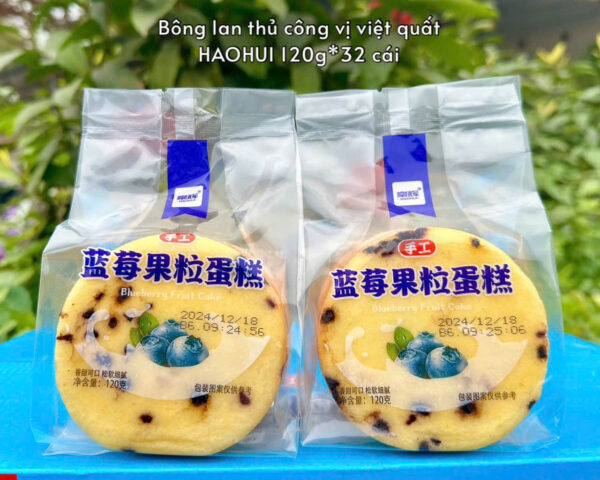 BÁNH BÔNG LAN THỦ CÔNG HAOHUI THÙNG 32 Cái*120Gr - Hình ảnh 3