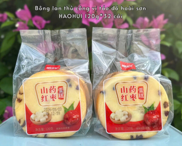BÁNH BÔNG LAN THỦ CÔNG HAOHUI THÙNG 32 Cái*120Gr - Hình ảnh 5