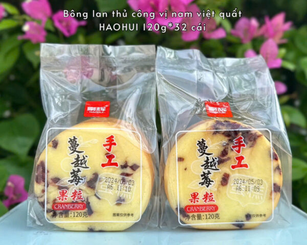BÁNH BÔNG LAN THỦ CÔNG HAOHUI THÙNG 32 Cái*120Gr
