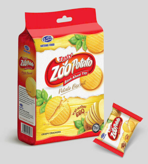 Bánh quy Cracker khoai tây giòn tươi Zoo Potato - Hộp 270g, gói 250g, nhiều vị