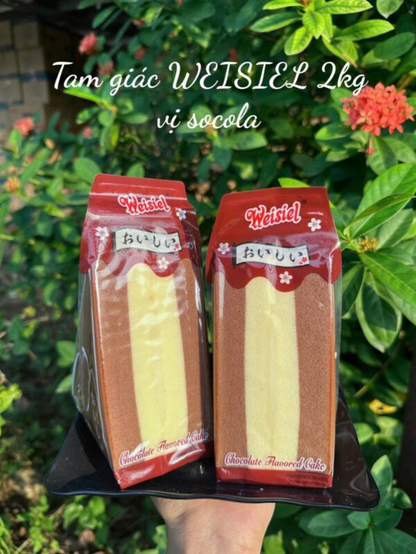 Thùng Bánh Tam Giác Nhân Kem Weisiel - 20 Cái Bánh [ NGÀY IN TRÊN BÁNH LÀ NGÀY SẢN XUẤT - HSD: 180 NGÀY ] Food Cake - Hình ảnh 2