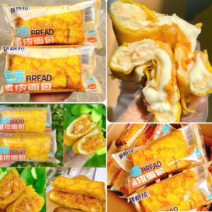 Bánh mì gối cuộn vở trứng sốt salad chà bông xingera